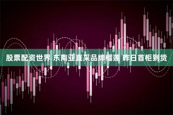 股票配资世界 东南亚直采品牌榴莲 昨日首柜到货